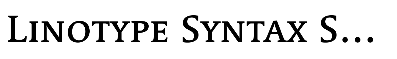 Linotype Syntax Serif Medium SC